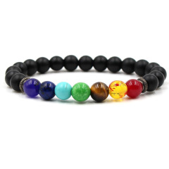BN1068  Natural stone Seven Chakra gemstone 7 Chakra Crystal Yoga Mala Wrist Bracelets for women