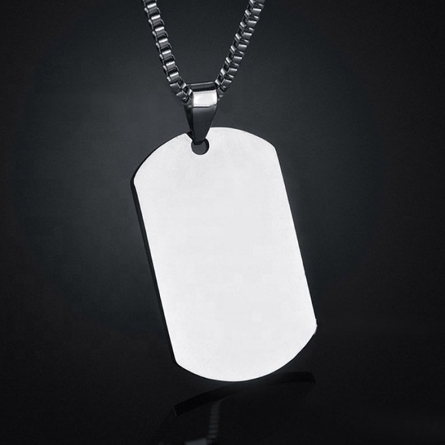 High quality customized logo laser engraved stainless steel dogtags military sublimation wholesale