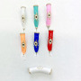 CZ8448 Fashion CZ Micro Pave Neon Enamel Colorful Evil Eye Tube Bars Long Spacer Jewelry Beads