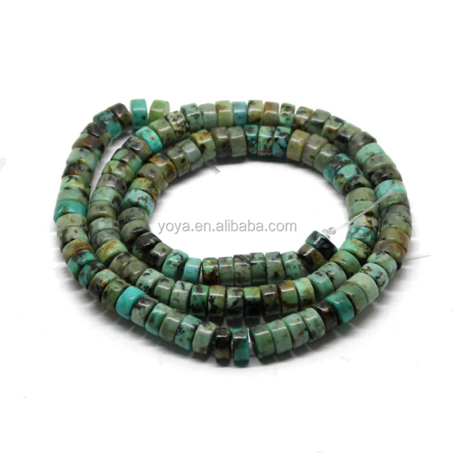 TB0263 Wholesale African Turquoise Gemstone Disc Heishi Beads