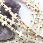 TB0159 Mixed Color Howlite Turquoise Cross Beads