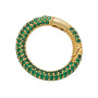 CZ849818K Gold Plated Micro Pave Round Carabiner Clasp Pave Cubic Zirconia Round Spring Gate Push In  Clasps for Jewelry Making