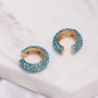 EM1096 Fashion Crystal PaveHuggie Hoop Cartilage Earrings for Women Girls