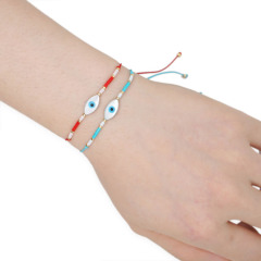 BG1093 Hot Sale Colorful  Evil eyes Charm Bracelets ,Miyuki Blue Seed Beads Bracelet For Gifts