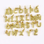JS1502 High Quality Small Thin Mini 18k Gold Plated Small Alphabet Initial letter charm pendant