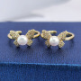 RM1303 Gold Silver Plated Minimalist Micro Pave CZ Insect Butterfly Dragonfly Bee Bird Animal and Pearl Open Rings