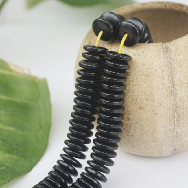 SB0695 Natural brown coconut wood heishi disc jewelry spacer beads
