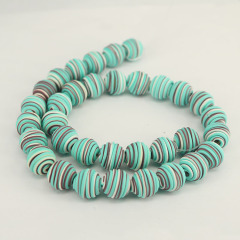 CC1867 Wholesale Multicolor Polymer Clay Swirl Round Jewelry Beads