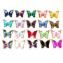 CZ8388 18k gold plated brass  rainbow clear  CZ Zircon glass crystal butterfly Charms pendant for lady