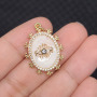 CZ8404 Gold Plated CZ diamond pave evil eyes enamel charms Pendant
