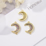 CZ8164 Jewelry Accessories Rainbow Micro Pave Moon Charms Star Arrow Charms Connector for Bracelets Making
