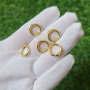 JF1314 Gold Plated Brass Round Push-in Spring Gate Ring Clasps