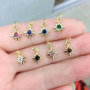 CZ8258 Tiny minimal Mini 18K Gold Plated CZ Cubic Zirconia Micro Pave North Star Charm Pendant For Jewelry Making