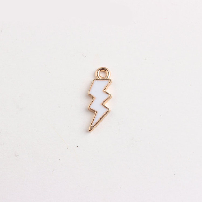 JS1491 Mini Fashion Chic Multicolor Enamel Lightning Bolt Thunder Charm for Jewelry Bracelet Making