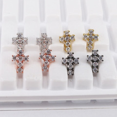 EC1467 Fashion Minimal tiny CZ Micro Pave Cross Stud Earrings,dainty Diamond Pave Cross Studs EC1467 Fashion Minimal tiny CZ Micro Pave Cross Stud Earrings,dainty Diamond Pave Cross Studs