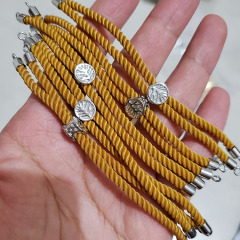 BCL1188 Red Half-finished  Bracelet String Cord With Sliding Slider Stopper Beads,Adjustable Cords for Bolo Bracelet Making