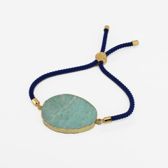BN4012 wholesale amazon stone jewellery, natural amazonite stone Rope Friend bracelet jewelry for women
