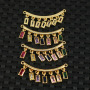CZ8301 Mini Gold Rainbow Cubic Zirconia CZ Micro Pave  Evil Eyes Rectangle CZ Spike Charm Pendants for Necklace Jewelry Making