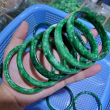 dark green jade bangle