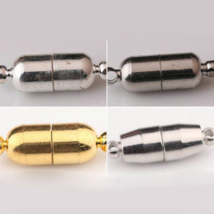 JF2201 Silver/Gold Plated Strong Magnetic Barrel Magnet Clasps for Pearls Necklace