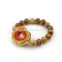 BRH1493 Wholesale picture jasper beaded geode agate druzy charm bracelet for women