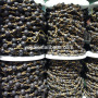BCL1173 Hotsale Round Black Lava Bead Brass Wire Wrapped Rosary Chains