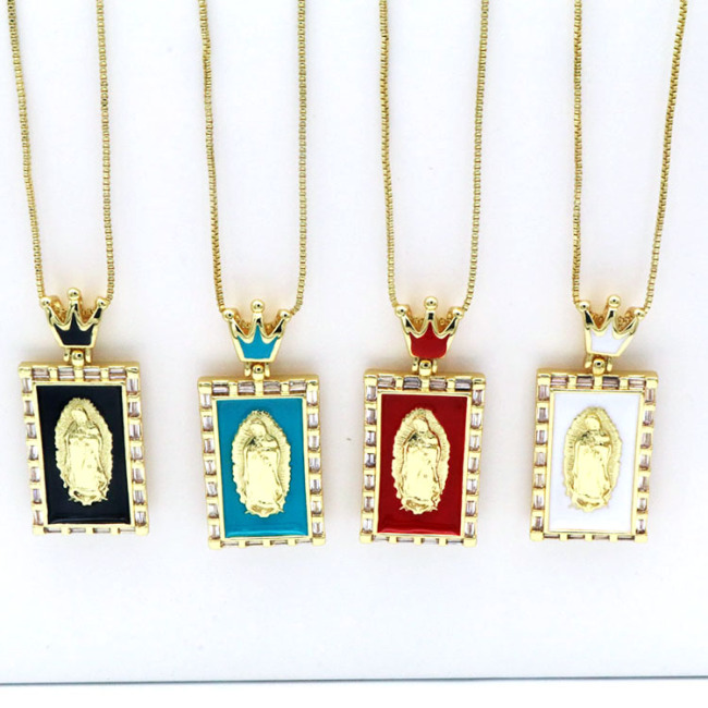 NZ1272  Fashion Custom Tarot Card  Pendant Charm Gold Luxury Necklace Men
