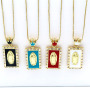 NZ1272  Fashion Custom Tarot Card  Pendant Charm Gold Luxury Necklace Men