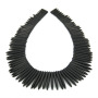 TB0227 Black Howlite Graduated Stick Spike Beads,Black Stone Bullet Beads