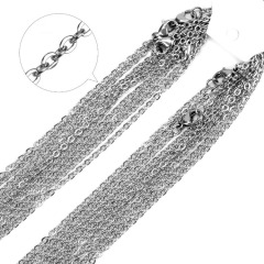 NS1068 High quality Gold Plated Stainless Steel Figaro link Cable Chain Necklace