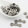 JS1240 Gunmetal black plated metal flat disc spacer beads,black metal heishi beads,metail coin beads
