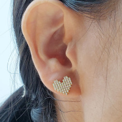 EC1593 Chic Pretty Womens Fashion CZ Micro Paved Cross Skull Butterfly Charm Stud Earrings for Women Girls