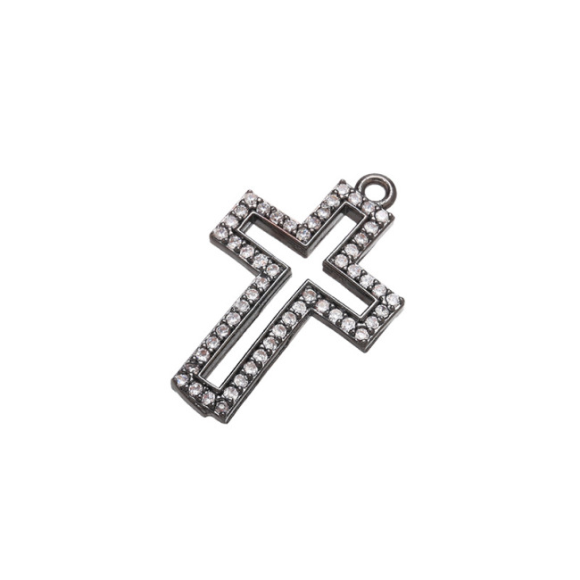 CZ8067 New Chic CZ Micro pave Hollow Cross Charm Pendants