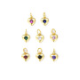 CZ8250 Tiny minimal Mini 18K Gold Plated CZ Cubic Zirconia Micro Pave Heart Charm Pendant For Jewelry Making