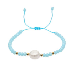 BB1013 Trendy Handmade Miyuki Seed Beaded Wrist Ladies Bracelet ,Hot Sale Charm Pearl Bead String Women Bracelet