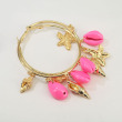 Pink and gold alloy charm