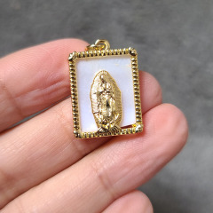 CZ8517 Fashion Brass CZ Charm Hama Hand Men Necklace 18K Gold Plated Marry Pendant Necklace