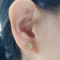 EC1593 Chic Pretty Womens Fashion CZ Micro Paved Cross Skull Butterfly Charm Stud Earrings for Women Girls