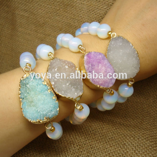 BRH1263 Fashion Opal Beaded Druzy Bracelet,Wholesale Druzy Jewelry Bracelet