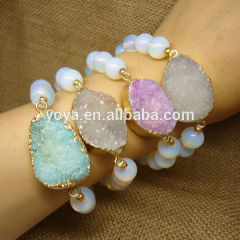 BRH1263 Fashion Opal Beaded Druzy Bracelet,Wholesale Druzy Jewelry Bracelet