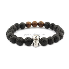 BRD1030 fashion jewelry captain America bracelets gemstone bead lava and tiger eye elastic bracelets BRD1030 fashion jewelry captain America bracelets gemstone bead lava and tiger eye elastic bracelets