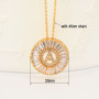 NZ1006 Skin Friendly Brass White Cubic Zirconia Diamond 26 Alphabet Initial Letter Charm Pendant Necklaces for Women