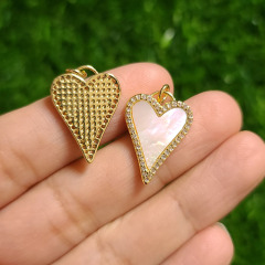 CZ8522 18K Gold CZ Pave Mother of pearl Shell Star Heart Evil Eyes medal Virgin Mary Virgin of Guadalupe pendant,