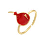 RA1044 Enamel Rainbow Colored Brass Metal Balloon Rings for Ladies