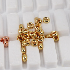 JS1488 Silver Rose Gold Gunmetal Plated Brass Rondelle Abacus Spacer Beads for Bracelet Jewelry making