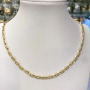 Bling Jewelry CZ Micro Pave Link Chain bracelet and necklace earring set, Zircon Diamond Chain jewelry set for Women
