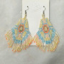 EG1018 Dangle Miyuki Beaded Tassel Earrings with Fringe MIYUKI Seed Bead Boho Statement Earrings for Women Girls