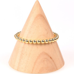 BM1017 Wholesale Colorful 6MM Metal Ball Beads Bracelet ,Gold Plated Copper Beads Bracelet