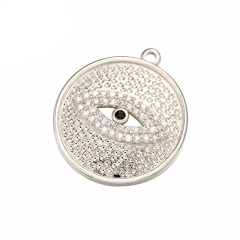 CZ8073 Hotsale Gold Plated CZ Zircon Micro Evil Disc Round Eye Pendant