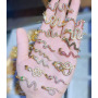 CZ8063 High Quality Necklace Pendants New Chic 18K Gold Plated Diamond CZ Micro pave Reptile Snake Charm Pendants